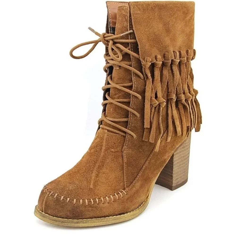 Sbicca Wagon Women Round Toe Suede Ankle Boot size 8
